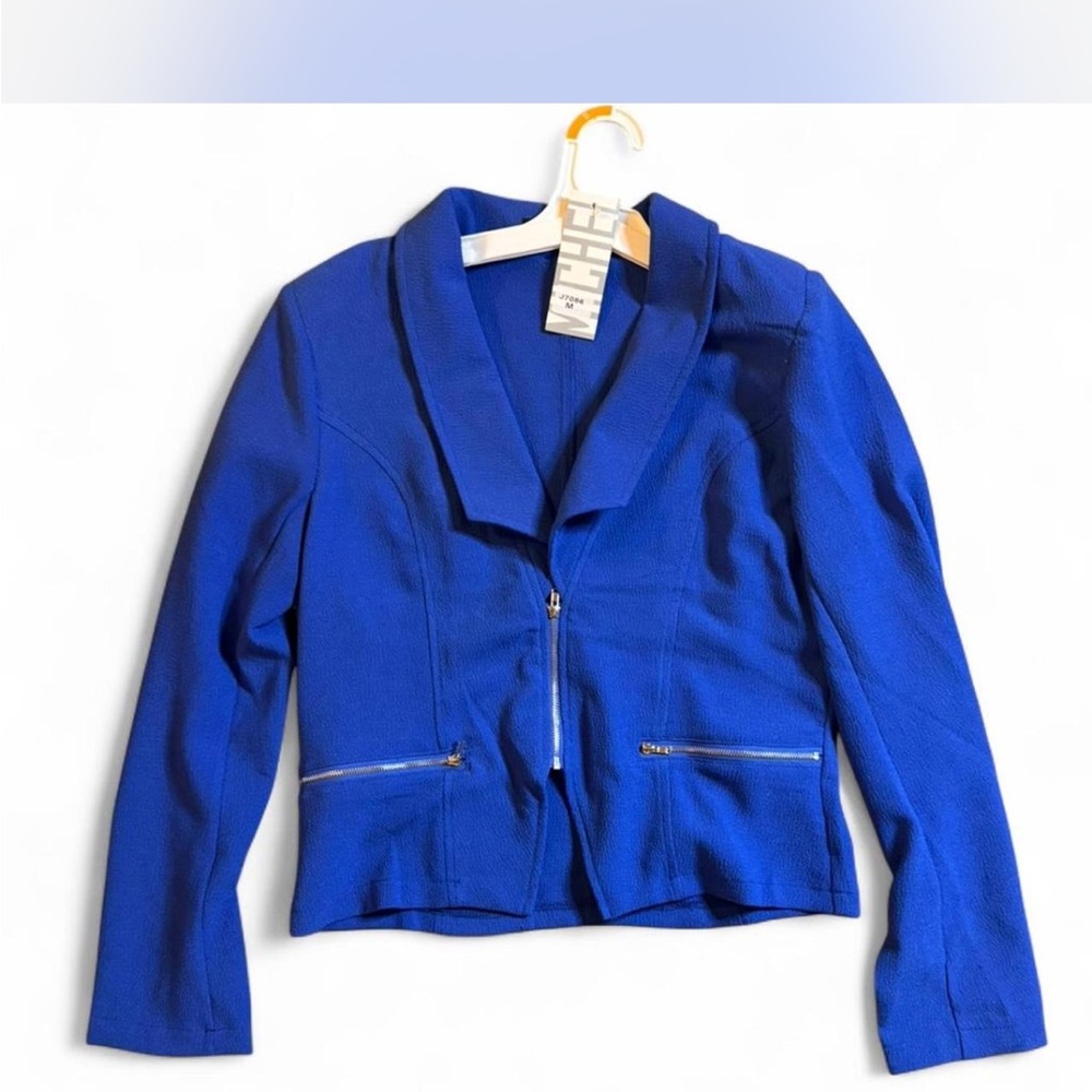 Women's Blue Zipper Jacket